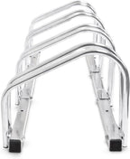 Relaxdays Râtelier 4 Vélos Système Range-vélo Support Pour Vélos HxlxP: 26 X 100 X 32 Cm VTT Bicyclette Acier Fixation Au Sol Ou Au Mur Intérieur Extérieur