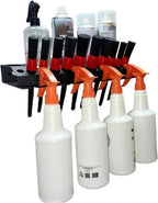  Porte-bouteilles Mural Robuste En Métal Avec 4 Compartiments De Conteneurs Et 8 Ouvertures à Outils Pour Le Rangement Dans Le Garage, L'atelier, Porte-outils Peu Encombrant