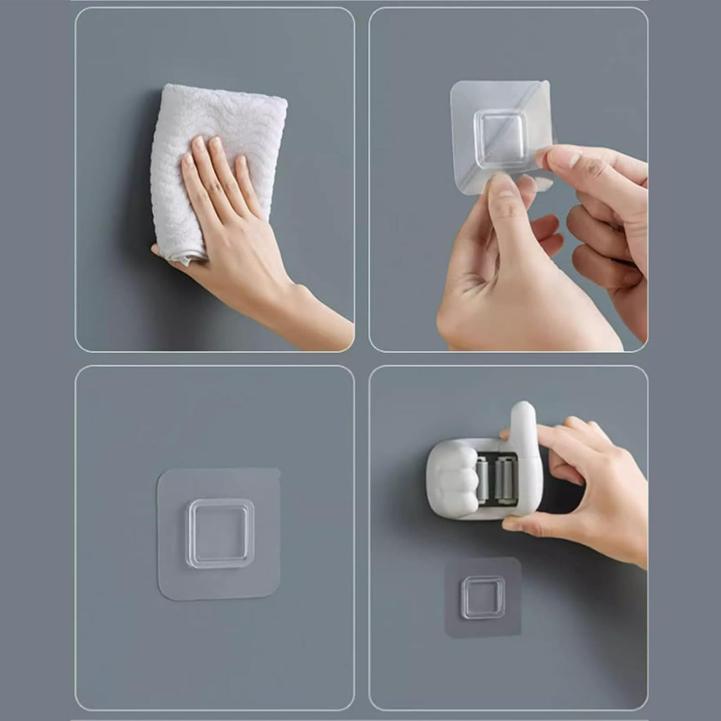 GENERIC Support Mural Pour Balai, Pouce Le Haut, Support De Rangement Pour Balai, ABS Antidérapant, Peu Encombrant Pour Salle De Bain, Cuisine Et Garage, 8,9 X 7,1 X 6,9 Cm