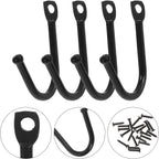  VALICLUD Crochets Muraux En Fer Noir 20pcs Pour Suspendre Charges Lourdes, Installation Facile, Pour Rangement D'outils De Jardin Et Garage