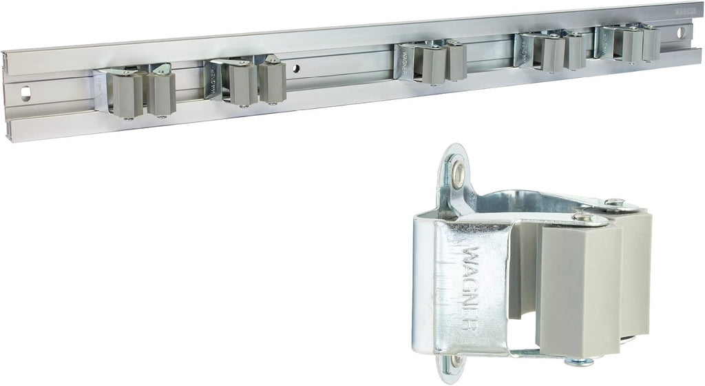  WAGNER Support D'appareils CLIPS & RAIL EXTENSIBLES - 600-1170 X 55 Mm, 5 Clips 52 X 52 X 38 Mm, En Aluminium, Pour Appareils Ø Max. 3 Cm, Capacité De Charge Jusqu'à 2 Kg/clip - 15204611