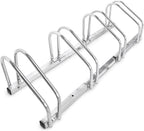  Relaxdays Râtelier 4 Vélos Système Range-vélo Support Pour Vélos HxlxP: 26 X 100 X 32 Cm VTT Bicyclette Acier Fixation Au Sol Ou Au Mur Intérieur Extérieur
