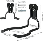  Générique Crochets Mural Garage | Porte-Outils Noir Antirouille - Jardin,Organisateur Polyvalent Gain De Place Avec Crochets Pour Système De Rangement Mural De Garage