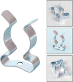  Pinces à Ressort En Acier Au Manganèse Avec Base étroite Revêtue De Caoutchouc Pour Garage, Abri De Jardin, Armoire, Organisation 25 Mm, 32 Mm, 50 Mm, Argent (50 Mm)