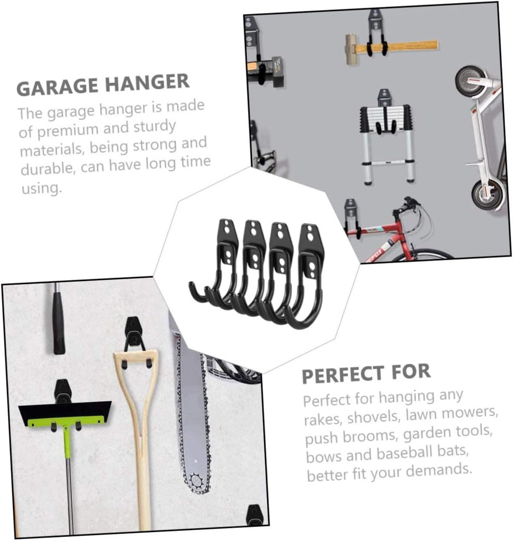  4Pièces Crochets Garage Robuste Support De Rangement Pour Outils De Jardin Vélo Accroche Durable Pour Étagère Organisation