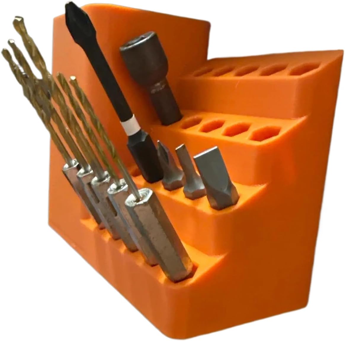 GENERIC Support De Rangement Pour Embouts Hexagonaux, Support De Rangement Pour Tête De Tournevis, Organisateur De Têtes De Tournevis Durable Pour Garage, Cave, Atelier De Réparation, Support De Rangement