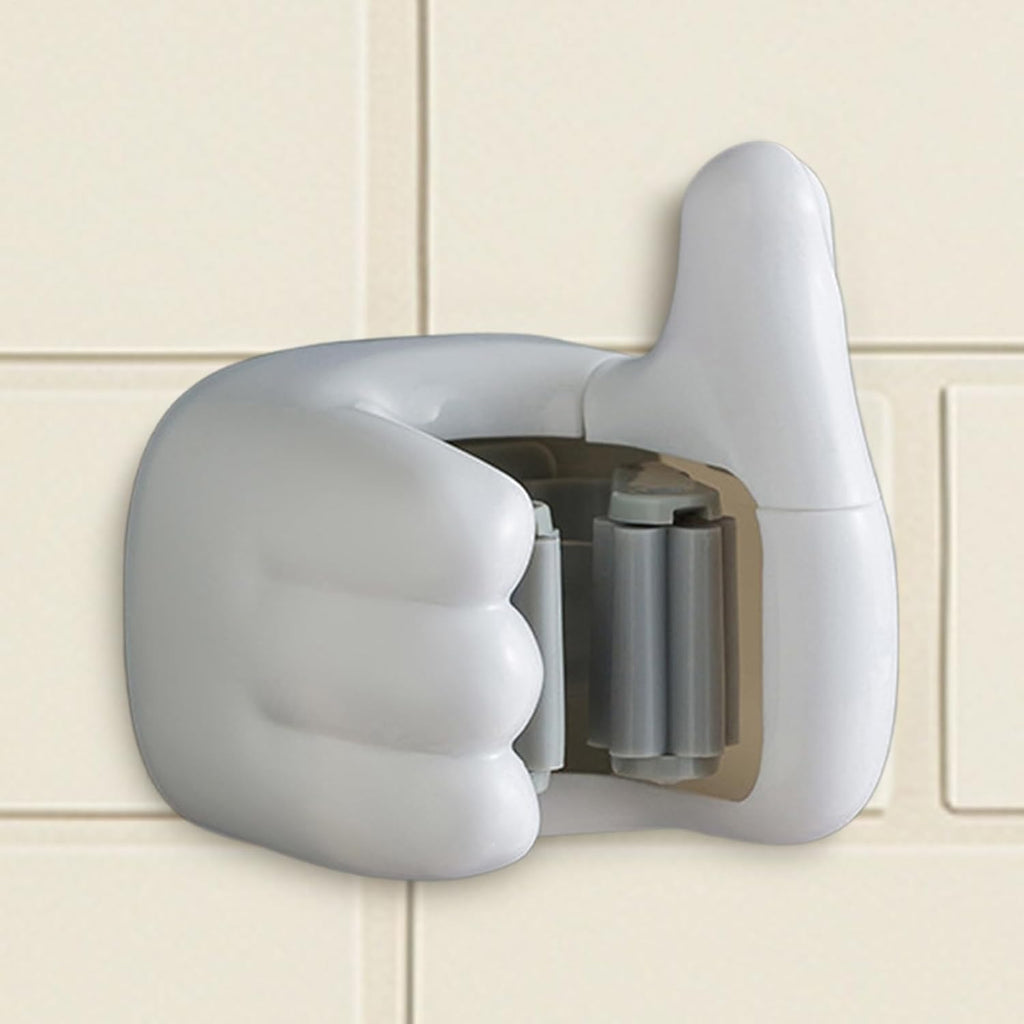 GENERIC Support Mural Pour Balai, Pouce Le Haut, Support De Rangement Pour Balai, ABS Antidérapant, Peu Encombrant Pour Salle De Bain, Cuisine Et Garage, 8,9 X 7,1 X 6,9 Cm