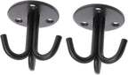  Ciieeo Crochet Support Mural Robuste Et Facile à Installer En Acier Inoxydable 2pcs Noir Suspendre Pour Rangement Plafond Et Décoration D'espace