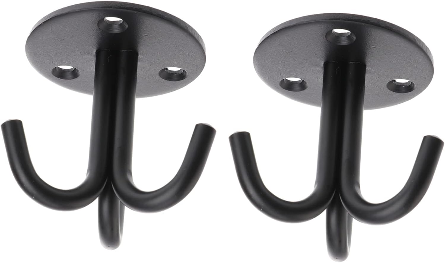  Ciieeo Crochet Support Mural Robuste Et Facile à Installer En Acier Inoxydable 2pcs Noir Suspendre Pour Rangement Plafond Et Décoration D'espace