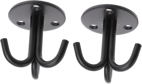  Ciieeo Crochet Support Mural Robuste Et Facile à Installer En Acier Inoxydable 2pcs Noir Suspendre Pour Rangement Plafond Et Décoration D'espace