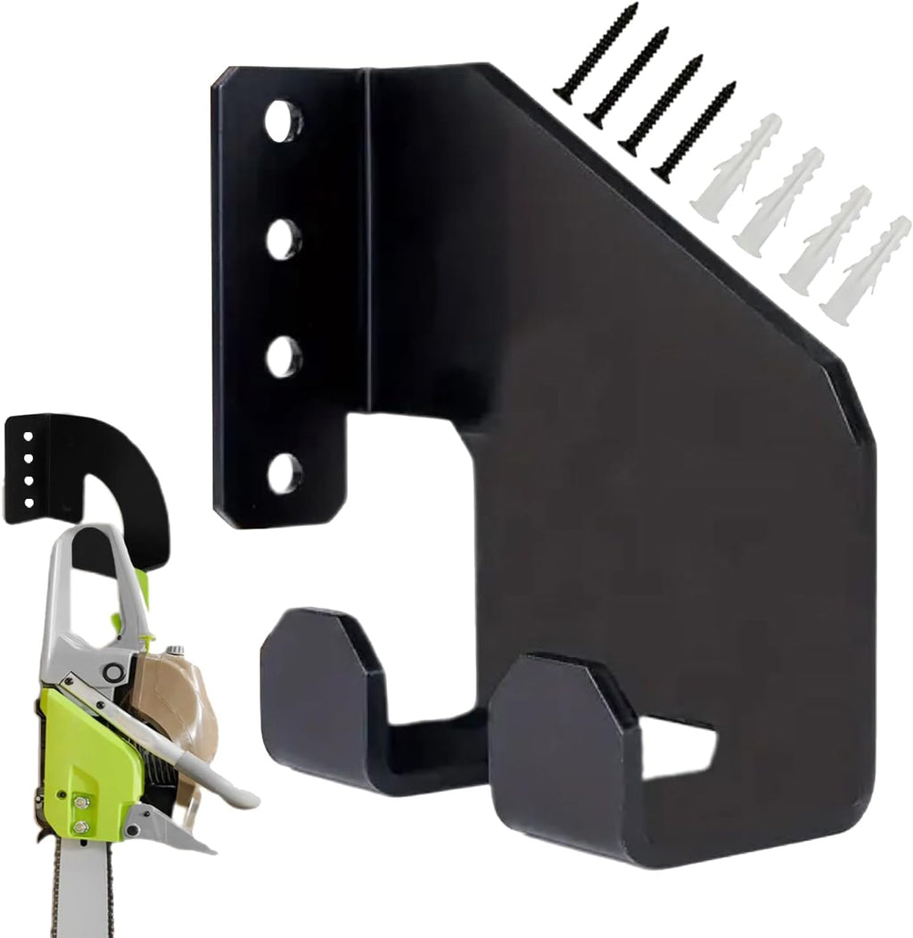  Générique Porte-Tronçonneuse Murale | Organisateur D'Outils De Jardin En Acier Carbone,Étagère De Stockage Multifonction Pour Scie à Chaîne Atelier Garage Jardin