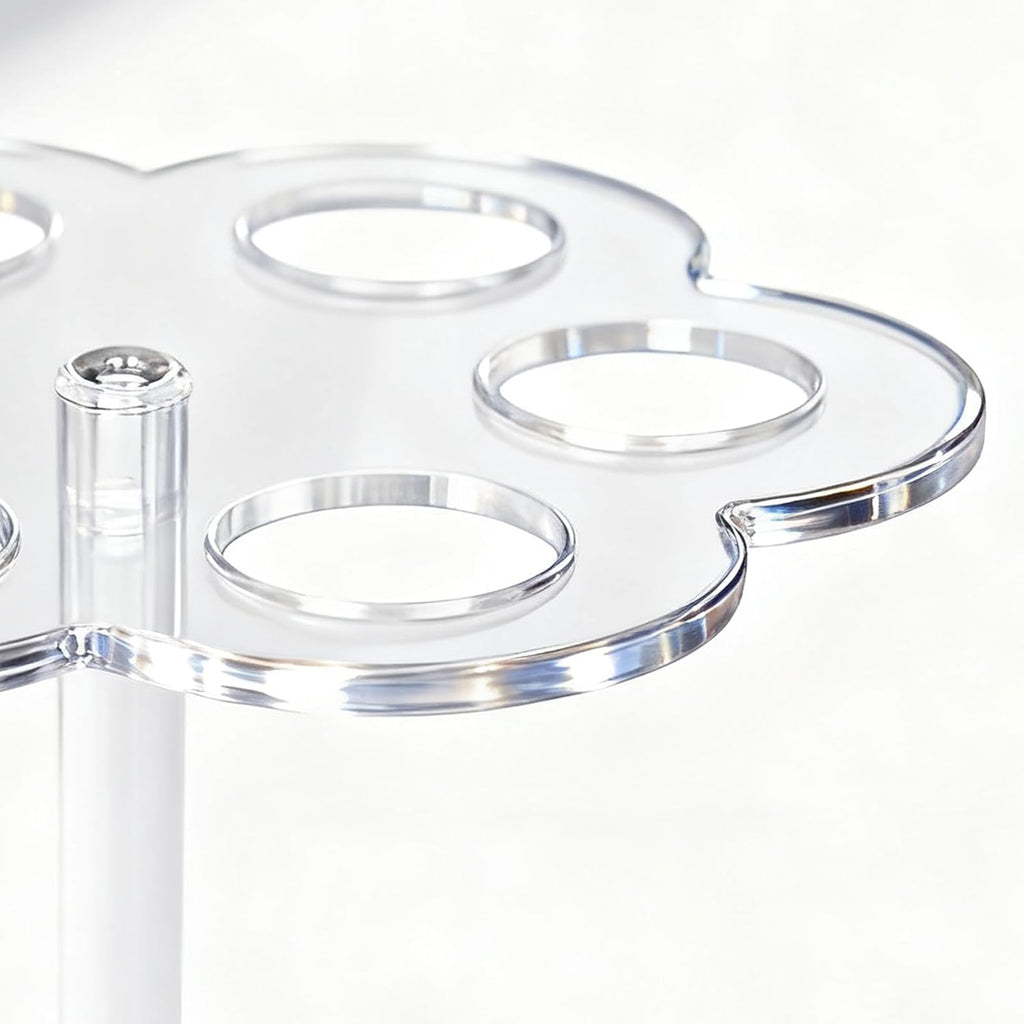  Étagère De Rangement Pour Cartouches | Étagère Transparente Peu Encombrante Avec 6 Trous | Support Antidérapant | Pour Bouteille D'eau, Déplacement, Maison, Cuisine, Bureau, Voiture, Bureau, Coin
