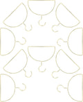  OUNONA 10pièces Cintres Métal Pour Foulards Cintres Incurvés Antidérapants Métalliques Pour Vestes Et Costumes