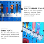  Healvian Support Mural Pour Tournevis En Acier Électroplaqué Antirouille, 12 Trous Pour 12 Outils, Étagère De Rangement Robuste Pour Atelier, Garage Et Espace Industriel, Porte-Outils
