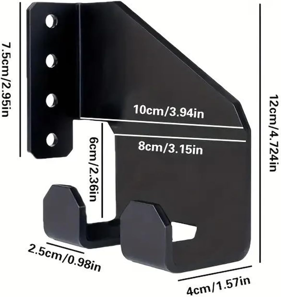 Générique Chainsaw Holder, Heavy Duty Tool Organizer, Space Saving Wall Mount Rack, Compact Steel Construction, Easy Installation For Garage Workshop Garden Equipment Storage