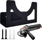  Support Mural Pour Meuleuse D'angle, Cadre En Acier Robuste, Support De Serré, Rangement D'outils électriques Pour Clé, Perceuse, Polisseuse, Garage, Organisation D'atelier, 12 X 4 X 7 Cm