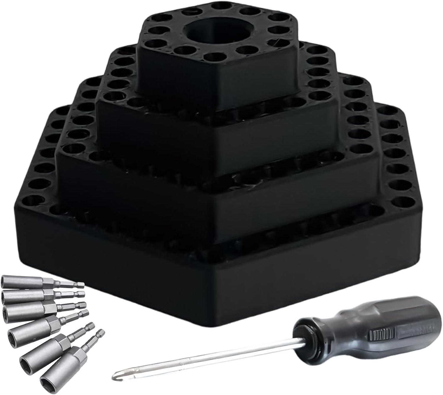 GENERIC Porte- Pour Perceuse | Étagère De Rangement Pour Extensions De 4,8 Mm – Organiseur De Forets | Pour Garage, Travail Du Bois, Outils électriques, Construction, Cloison Sèche, Charpentier