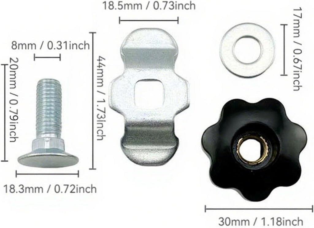  Rail De Piste L - Raccord à Filetée - Rail De Serrage Ergonomique - Matériel De Rechange - Accessoires De Rails Multi-usages Pour Camions, Voitures, Garages, Avions, Entrepôts, Remorques