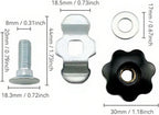  Rail De Piste L - Raccord à Filetée - Rail De Serrage Ergonomique - Matériel De Rechange - Accessoires De Rails Multi-usages Pour Camions, Voitures, Garages, Avions, Entrepôts, Remorques