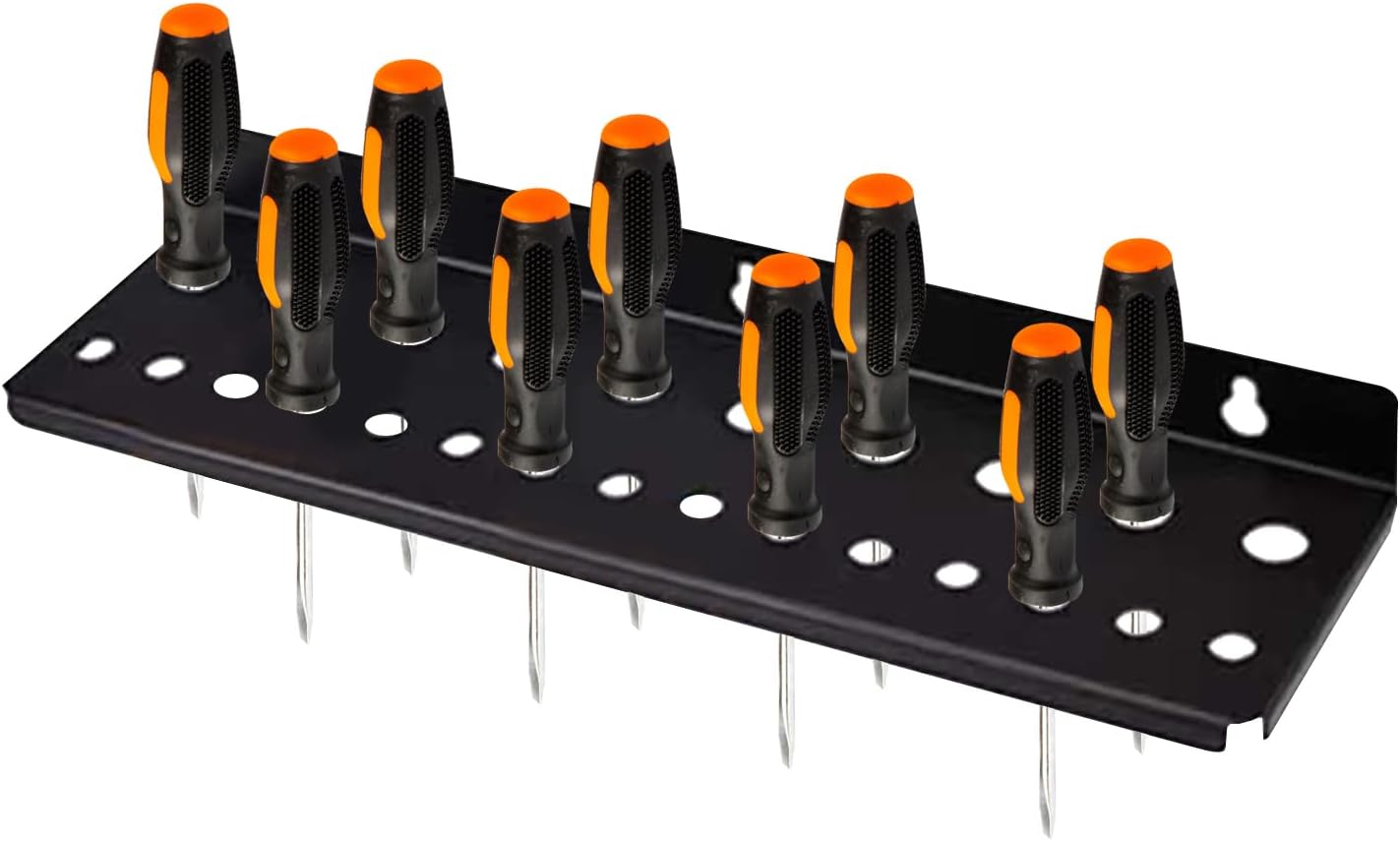 GENERIC Organiseur De Tournevis, Support Mural Pour Outils, 25 Trous, Support Robuste Pour Atelier, Entretien Automobile, Assemblage électronique, Réparation à Domicile
