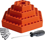  Générique Porte-Forets,Organisateur Pour Hexagonaux 4.8 Mm - Support D'de Vis | Pour Garage, Travail Du Bois, Outils Électriques, Construction, Placoplâtre, Charpentier, Maison
