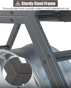  Générique Support De Rangement Pour Jantes De Pneus Robuste, Support Hexagonal Empilable En Acier, Pour Atelier De Réparation Automobile Et Abri Auto (3 Cadres + 1 Base)