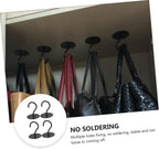  Cabilock Crochets De Plafond En Fer Noir Fixation Multiple Sans Soudure 4pcs Pour Plantes Suspendues Et Vêtements, Pour Mur Et Terrasse