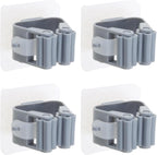  Lot De 4 Supports Muraux Pour Balai Et Balai Auto-adhésifs