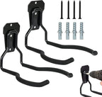  Générique Porte-Outils De Jardin Mural | Noir Antirouille,Jardin - Gain De Place Polyvalent Rangement Atelier Garage Maison Avec Crochets