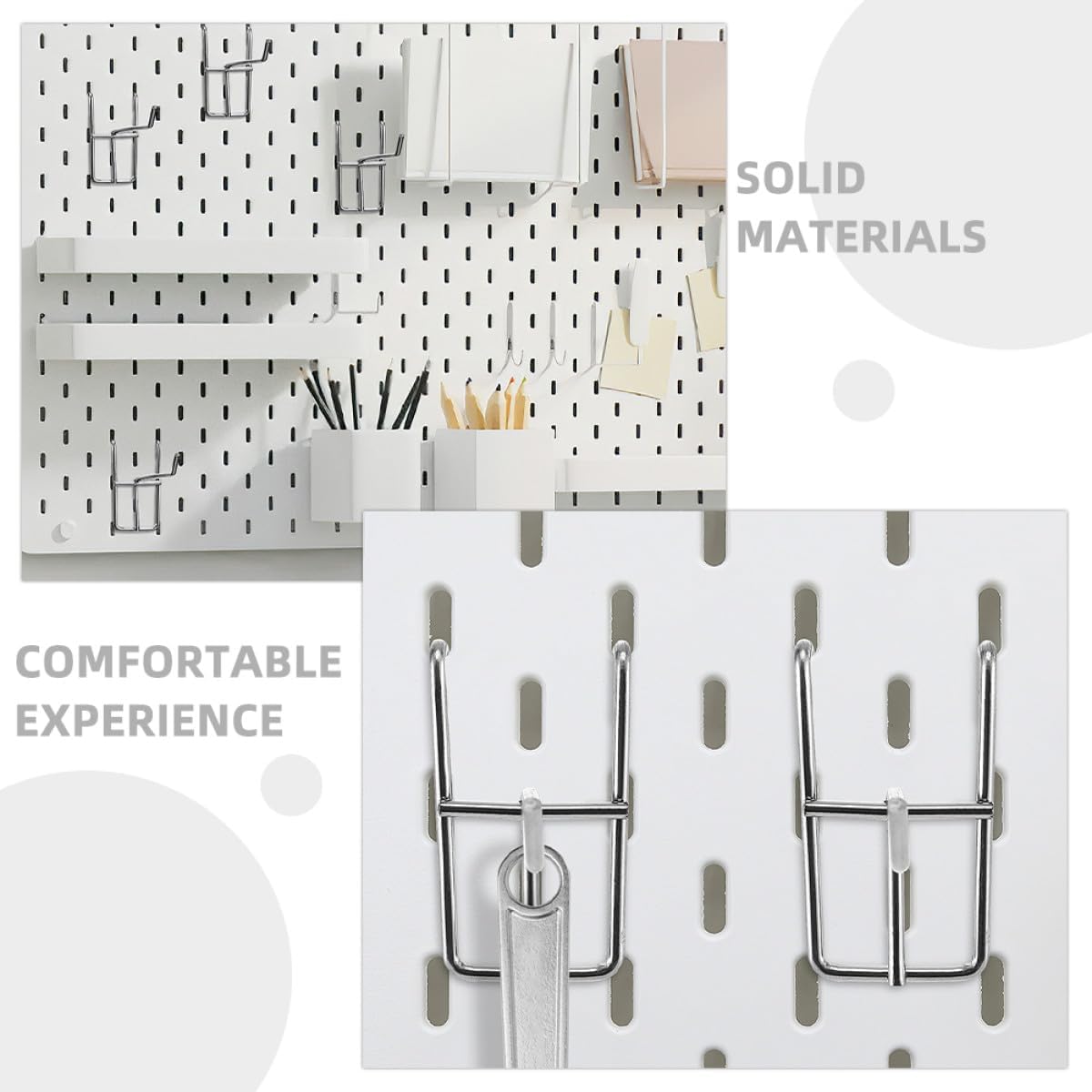  Healvian Crochets Muraux Robustes Argenté Grillagés En Acier Inoxydable Lot De 30pcs Et Optimisant L'espace Mural Suspendre Et Organisation