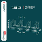  Vounot® Râtelier Vélo 4 Vélos Range Vélo Système Range Vélo Rangement Pour Vélo Support Pour Bicyclette Sol Ou Mural En Acier Revêtu Support De Rangement Vélo Jardin Ou Garage Râtelier Familial