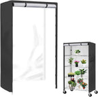  Generisch Housse De Rack En Fil Avec Fermeture éclair, Protection Pour étagère, 61,81 X 29,02 X 13,78 Pouces, Housses De Rangement De Protection Pour L'organisation De Base De Garage De Cuisine Et La