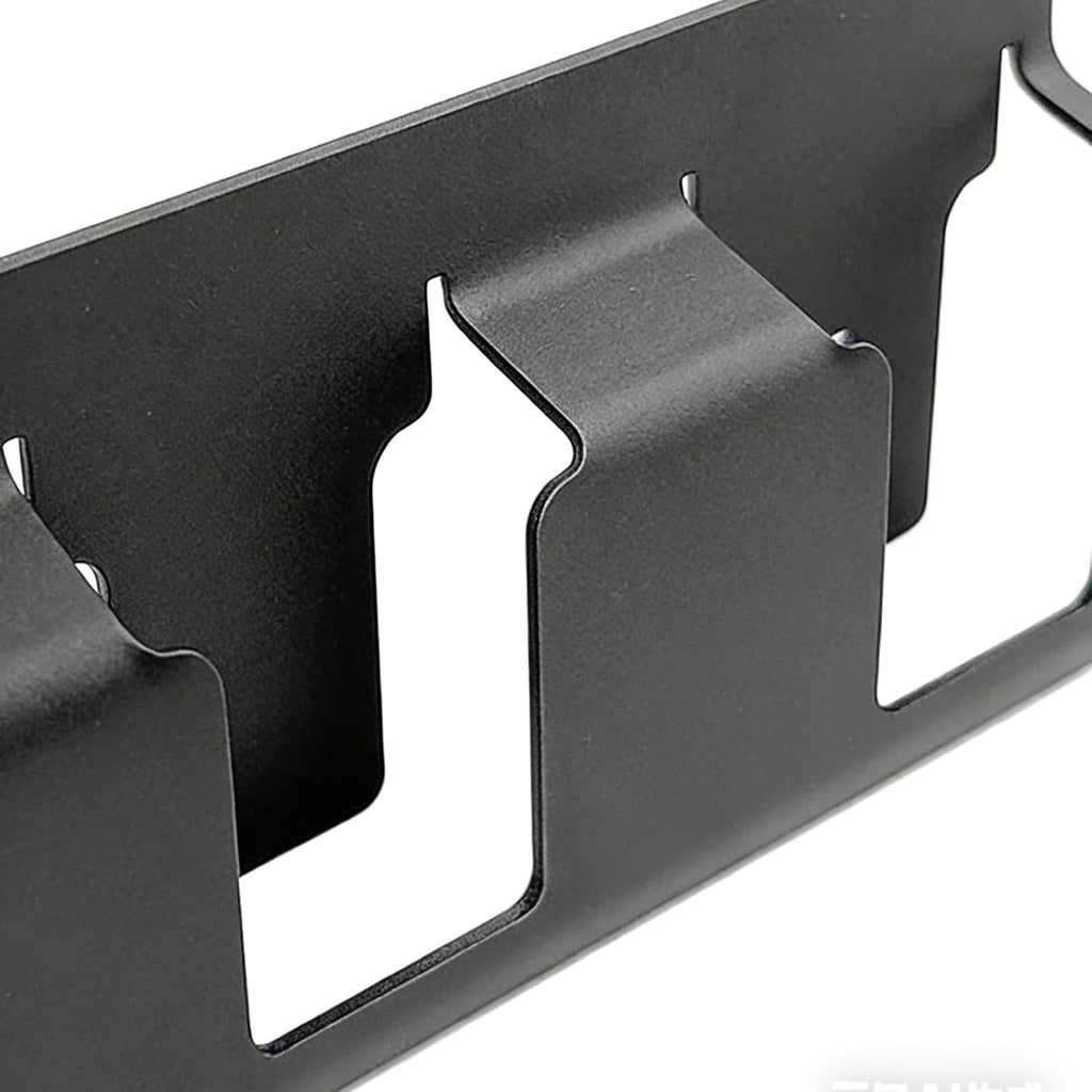 GENERIC Organiseur De Piles Mural En Acier Massif Robuste à 4 Emplacements – Support Mural Pour Piles 18 V, Pour Salon, Chambre à Coucher, étude, Garage, Maison, Bureau, Intérieur