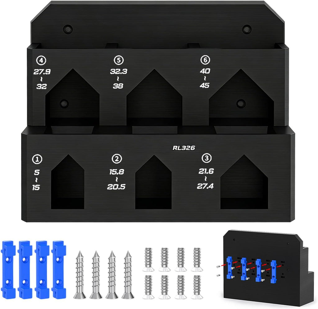  Support De Rangement Pour Outils – Organiseur Mural Pour Vélo Et établi à 6 Emplacements | Support à Pince Pour Outil De Réparation Robuste, Pour Atelier De Garage, Hangar, Entretien à Domicile