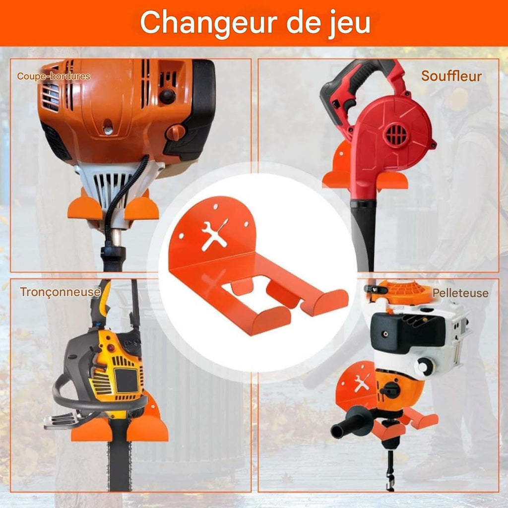  Générique Organisateur D'outils Électriques,Rangement Gain De Place | Porte-Outils Mural Pour Jardin - Pour Tailleuse Haie Tronçonneuse Perceuse Atelier Jardin Remise