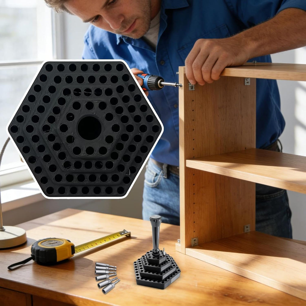  Générique Porte-de Tournevis Avec Rangement | Organisateur Pour Hexagonaux 4.8 Mm,Support D'de Vis | Pour Garage, Travail Du Bois, Outils Électriques, Construction, Placoplâtre, Charpentier, Maison