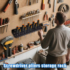 GENERIC Organiseur De Tournevis, Support Mural Pour Outils, 25 Trous, Support Robuste Pour Atelier, Entretien Automobile, Assemblage électronique, Réparation à Domicile