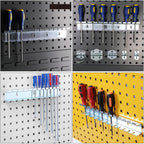  Healvian Support Mural Pour Tournevis En Acier Électroplaqué Antirouille, 12 Trous Pour 12 Outils, Étagère De Rangement Robuste Pour Atelier, Garage Et Espace Industriel, Porte-Outils