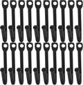  VALICLUD Crochets Muraux En Fer Noir 20pcs Pour Suspendre Charges Lourdes, Installation Facile, Pour Rangement D'outils De Jardin Et Garage