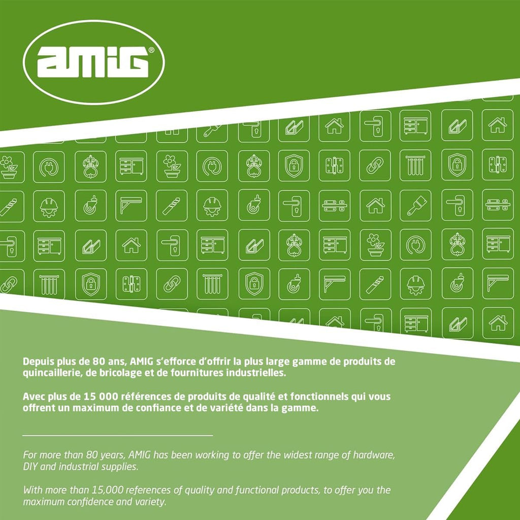  Amig - Crochet Pour Accrocher Outils - Support à Montage Mural - Acier Galvanisé - Revêtement En Caoutchouc Antidérapant - Capacité De Charge 15kg - Idéal Pour Vélos Et Outils De Jardin
