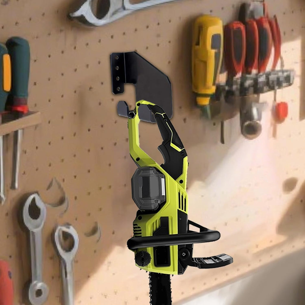  Générique Porte-Tronçonneuse - Crochet De Stockage En Acier Au Carbone Pour Outils De Jardinage - Étagère De Stockage Multifonction Pour Scie à Chaîne Atelier Garage Jardin
