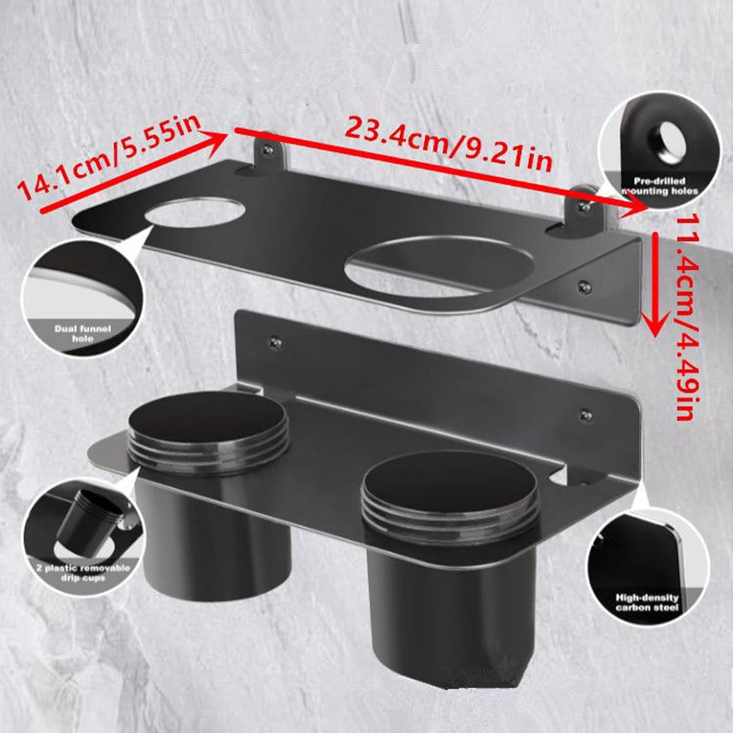 GENERIC Support De Rangement Pour Entonnoir à Huile | Support De Rangement | Support Mural Pour Atelier, Remorque, Garage, Abri De Jardin, Salle De Pause, Maison