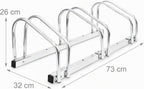  Relaxdays Râtelier Pour 3 Vélos Argent