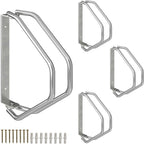  Relaxdays Support Mural Pour Vélo, Lot De 4, Acier Robuste, Râtelier Garage, Pivotant à 180°, Porte-vélo, Argenté
