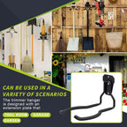  Générique Crochets Mural Garage | Porte-Outils Noir Antirouille - Jardin,Organisateur Polyvalent Gain De Place Avec Crochets Pour Système De Rangement Mural De Garage