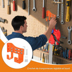  Générique Support Pour Tronçonneuse,Support De Rangement Mural Robuste - De Stockage Pour Tronçonneuse Avec Double Crochet - Pour Abri Jardin Garage Atelier Accessoires Pour Outils À Chaîne