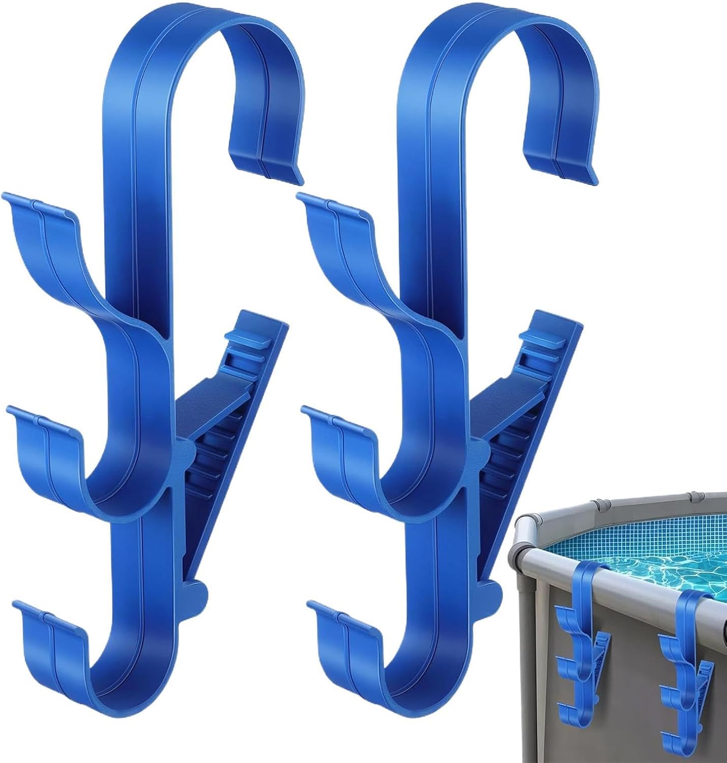 GENERIC Crochets De Piscine Pour Bâtons | Crochets De Rangement Réglables Et étanches, équipement De Piscine, Pour Tiges Télescopiques, épuisettes, Brosses, écumoire, Tuyau D'aspirateur, Outils De Nettoyage