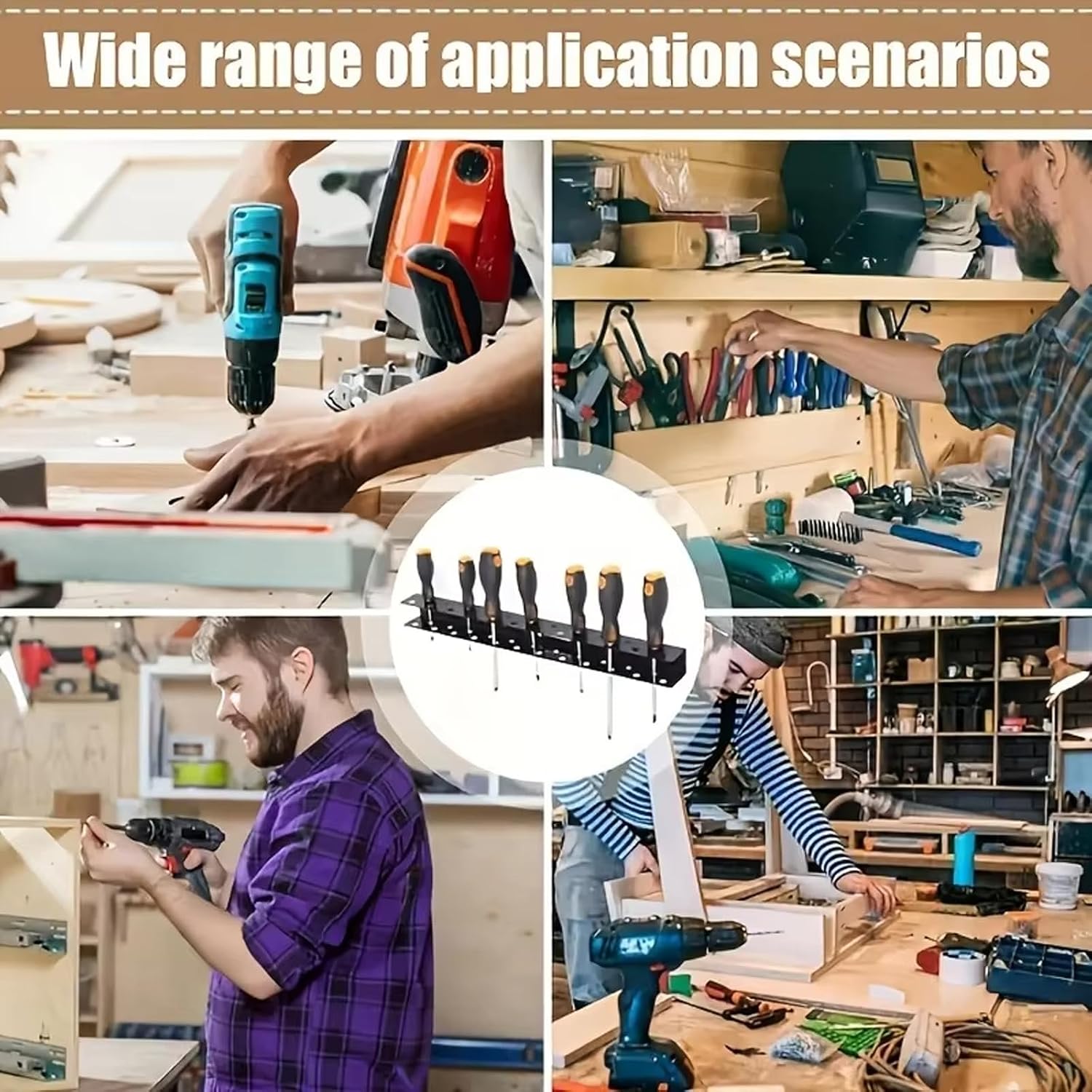  Durabilité - Organiseur Mural En Fer Pour Outils - Pour La Maison Et Le Garage - Configurations Modulaires Faciles Pour Personnaliser Le Rangement