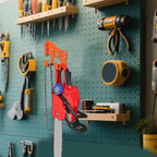  Générique Support Pour Tronçonneuse,Support De Rangement Mural Robuste - De Stockage Pour Tronçonneuse Avec Double Crochet - Pour Abri Jardin Garage Atelier Accessoires Pour Outils À Chaîne