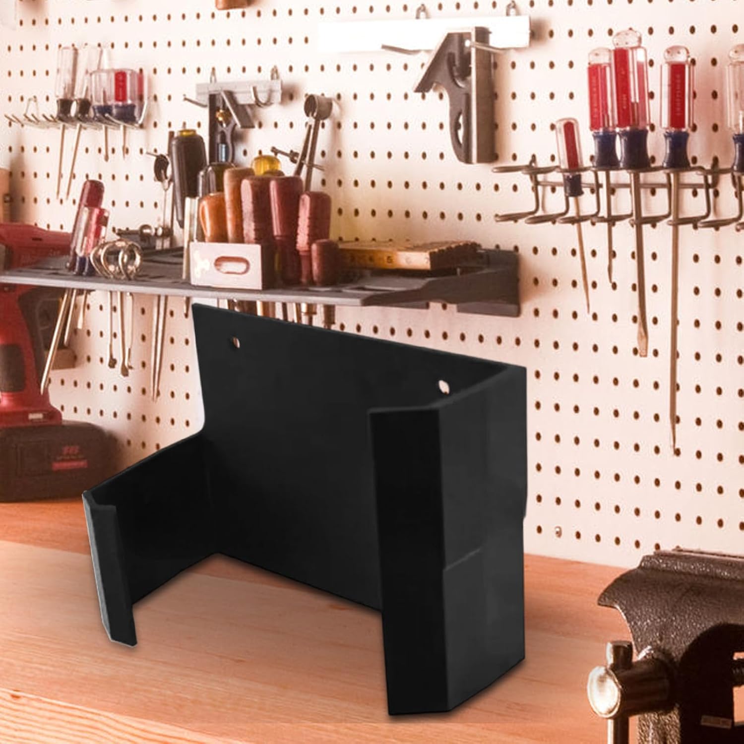 GENERIC Organiseur D'outils électriques – Support De Perçage Pour Rangement Mural De Garage | Construction En Métal Robuste Avec Fentes De Support Utilitaire, Antirouille Et Pour Perceuse électrique